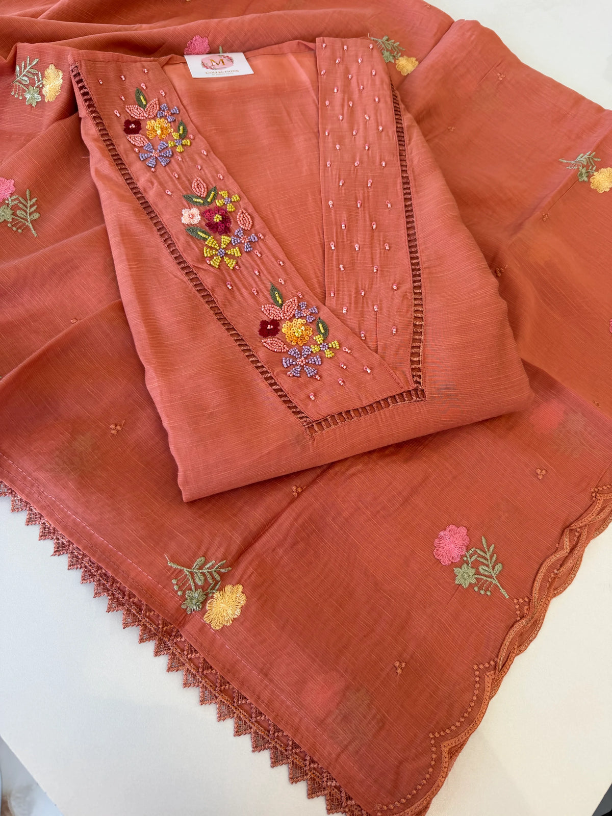 Soft Chanderi blended unstitched salwar set / NC138