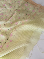 Pure Linen Kora silk saree/ K33