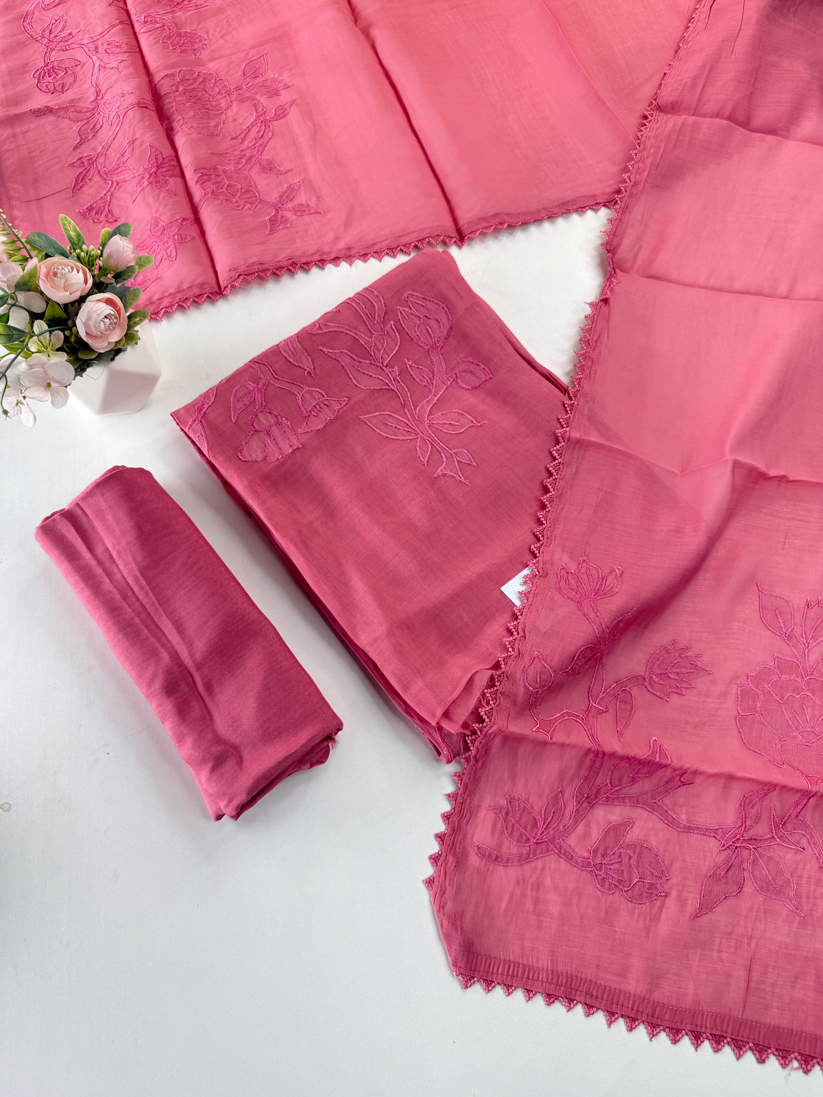 Soft Chanderi unstitched salwar set / NC57
