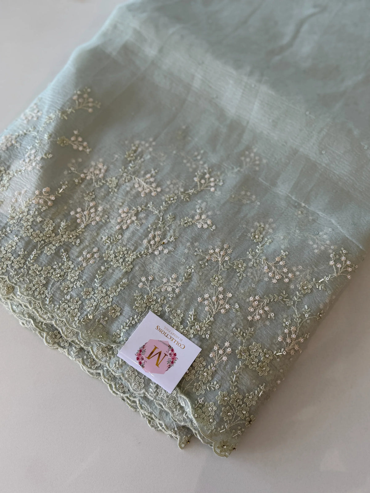 Crushed Crape Saree/ HW456