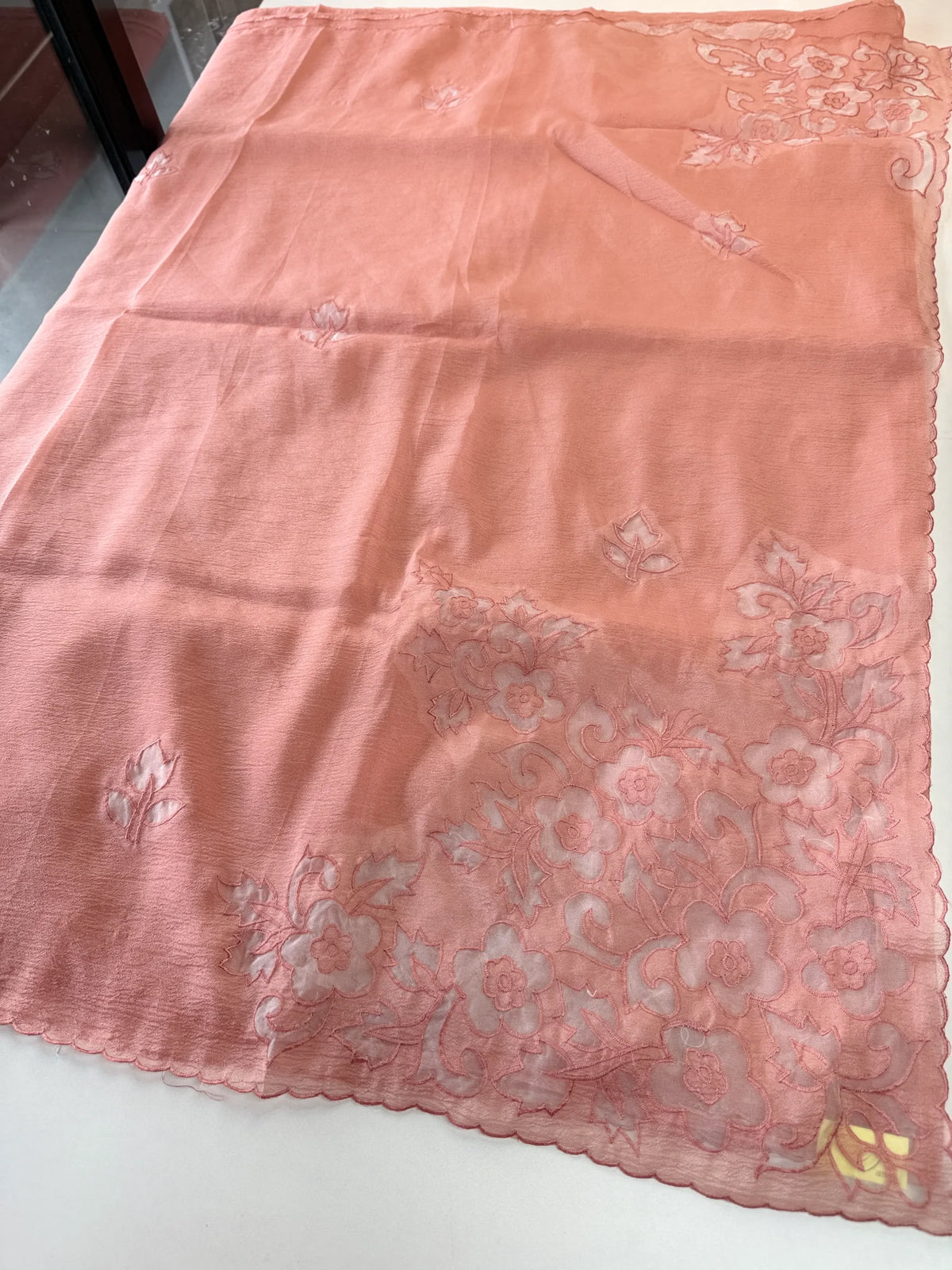 Crushed crape Saree/ AM107