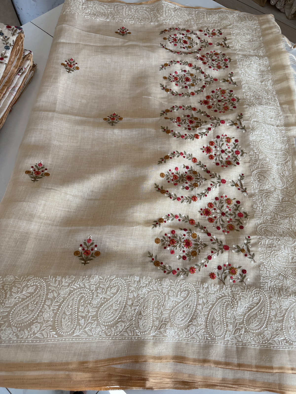 Tissue Linen Saree/ SR564
