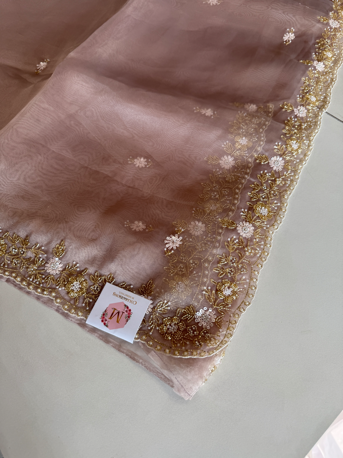 Glass organza party wear saree/ SA850