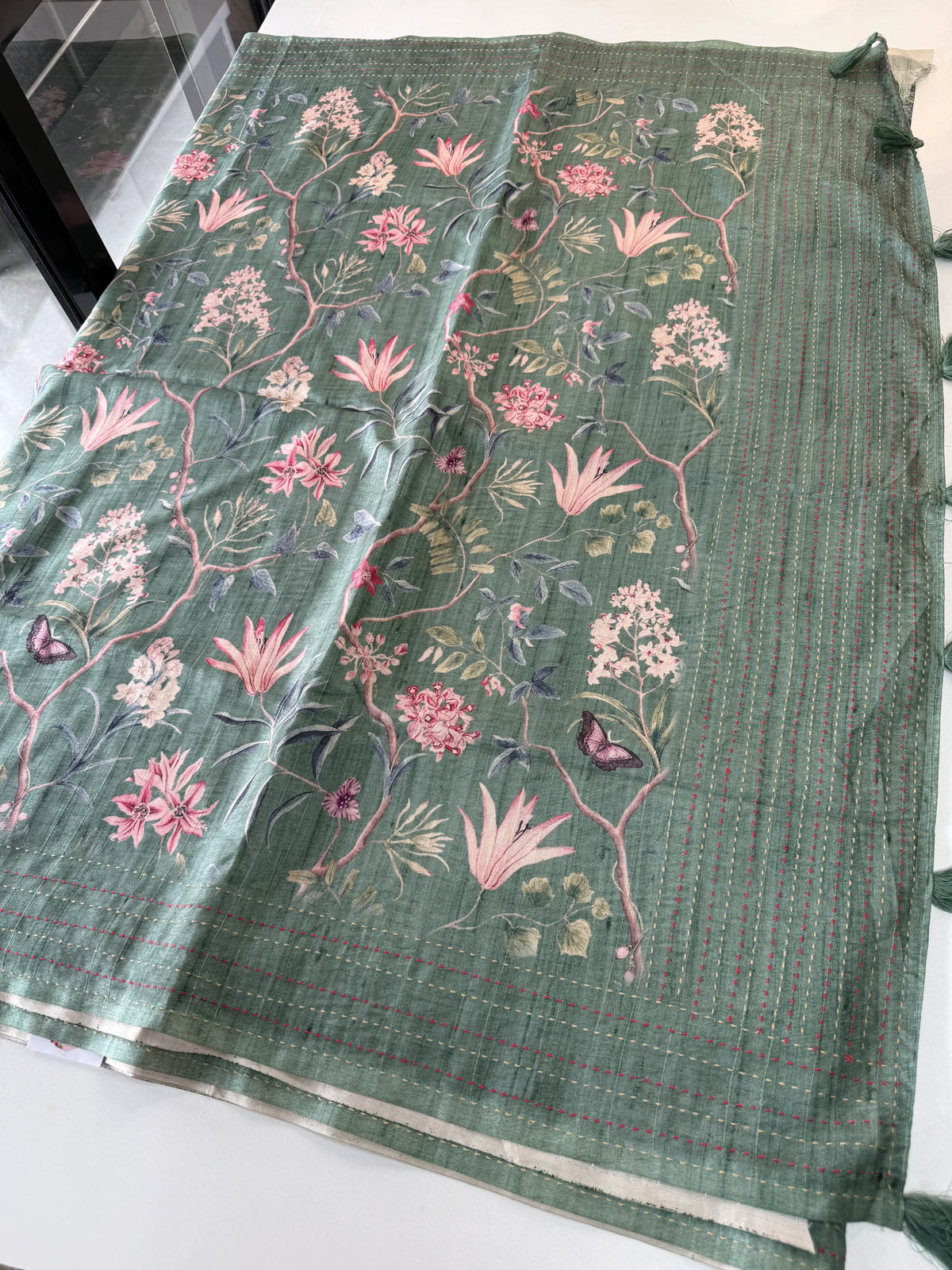 Semi Tussar printed saree/ PP06