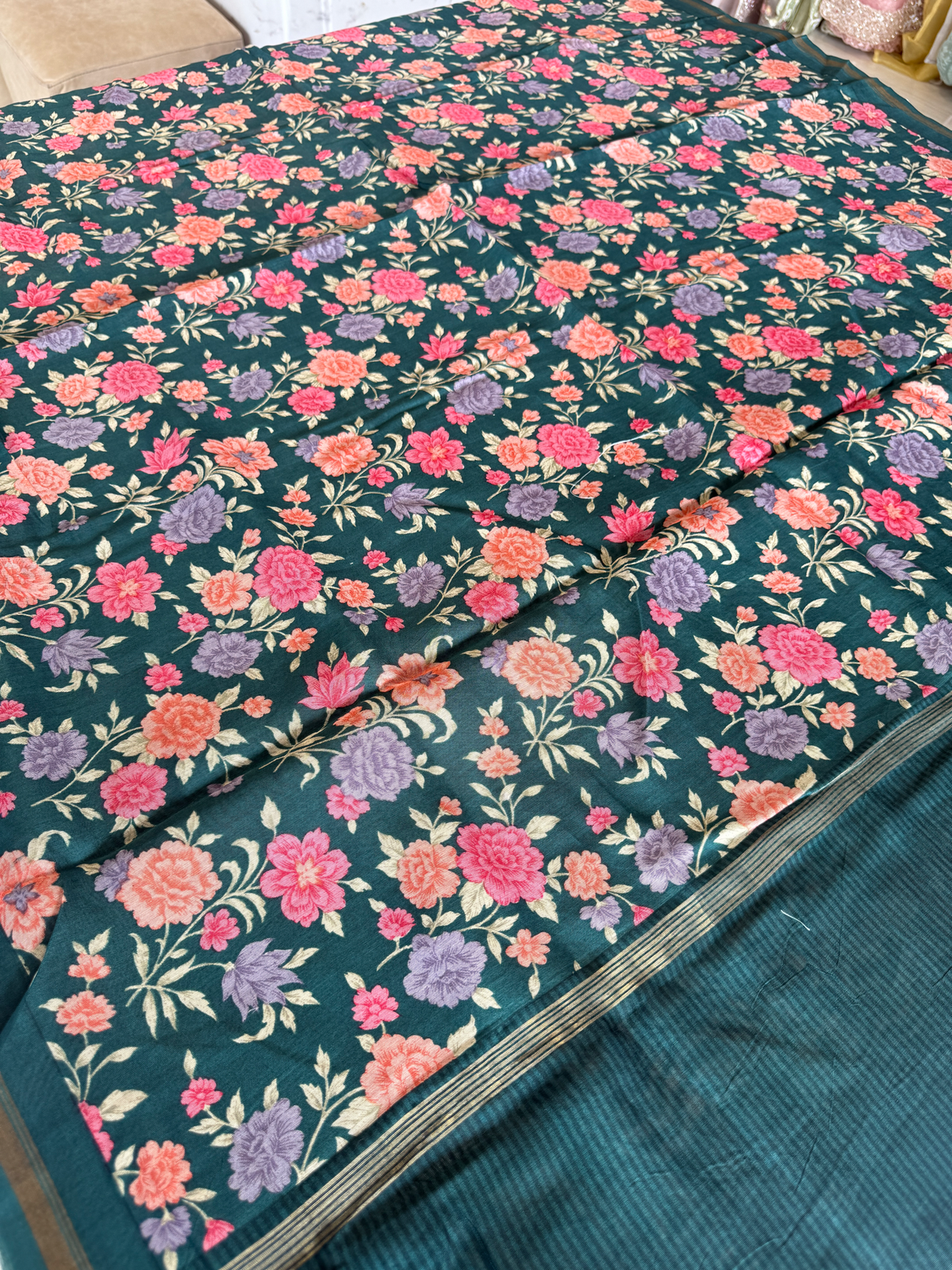 Soft Chanderi silk saree/ CP1