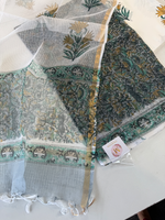 Hand block printed kotta Doria unstitched salwar set/ LK14