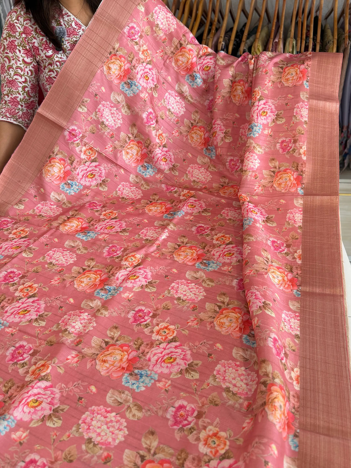 Soft semi Tussar Saree/ RE714