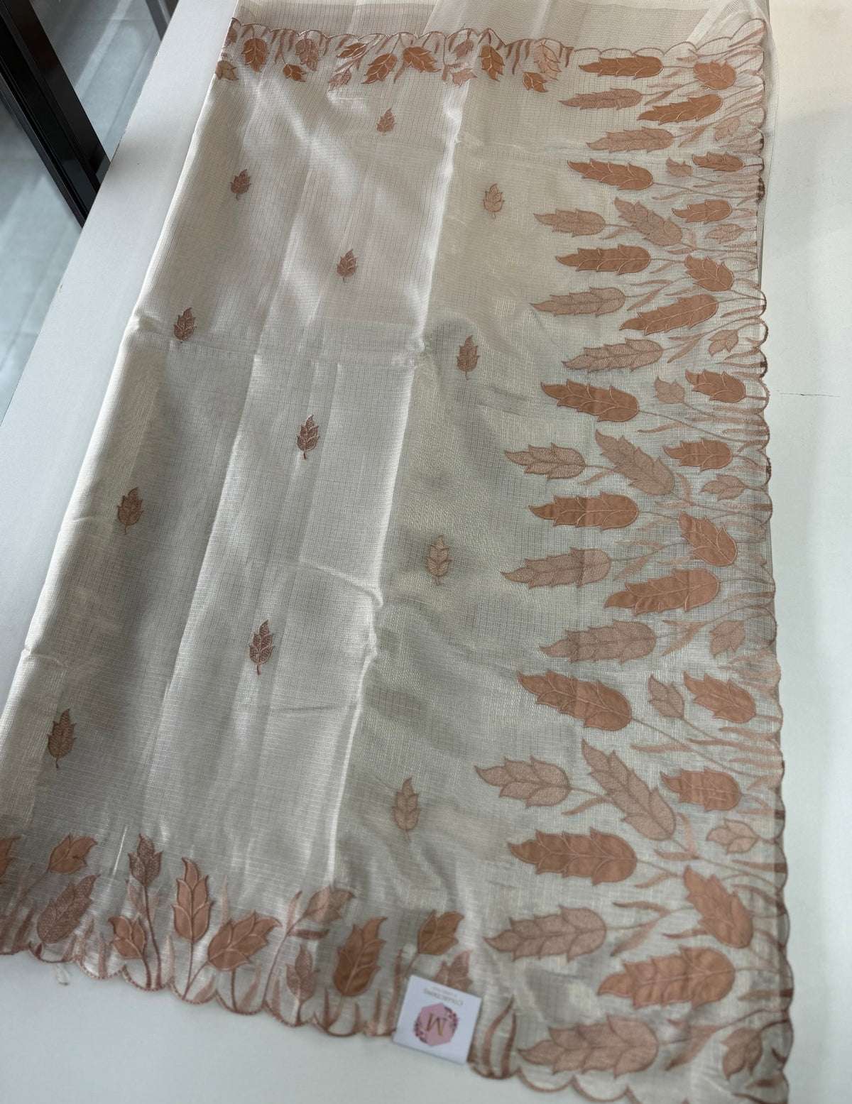 Tissue Saree (Silver)/ 121EFS