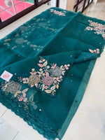 Glass Organza Saree/ SA007