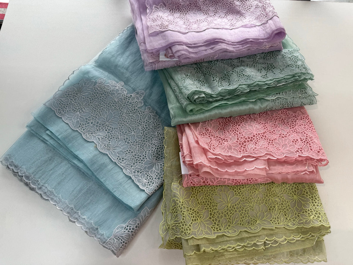 Korean Organza Saree/ 4154
