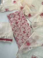 Unstitched salwar set in cotton blend / U5573