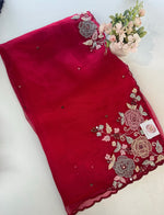 Glass Organza Saree/ SA007