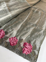 Crushed Oragnza Saree / SC8129