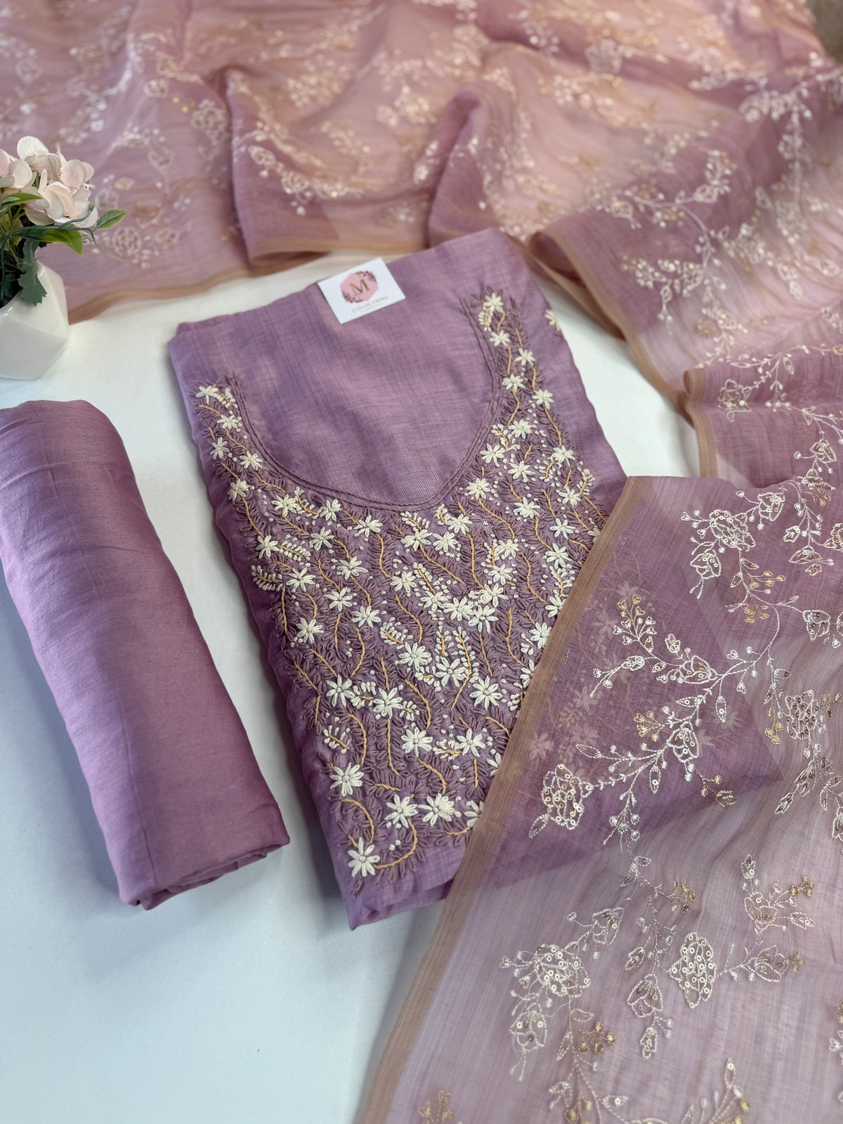 Cotton blended unstitched salwar set / RKF55