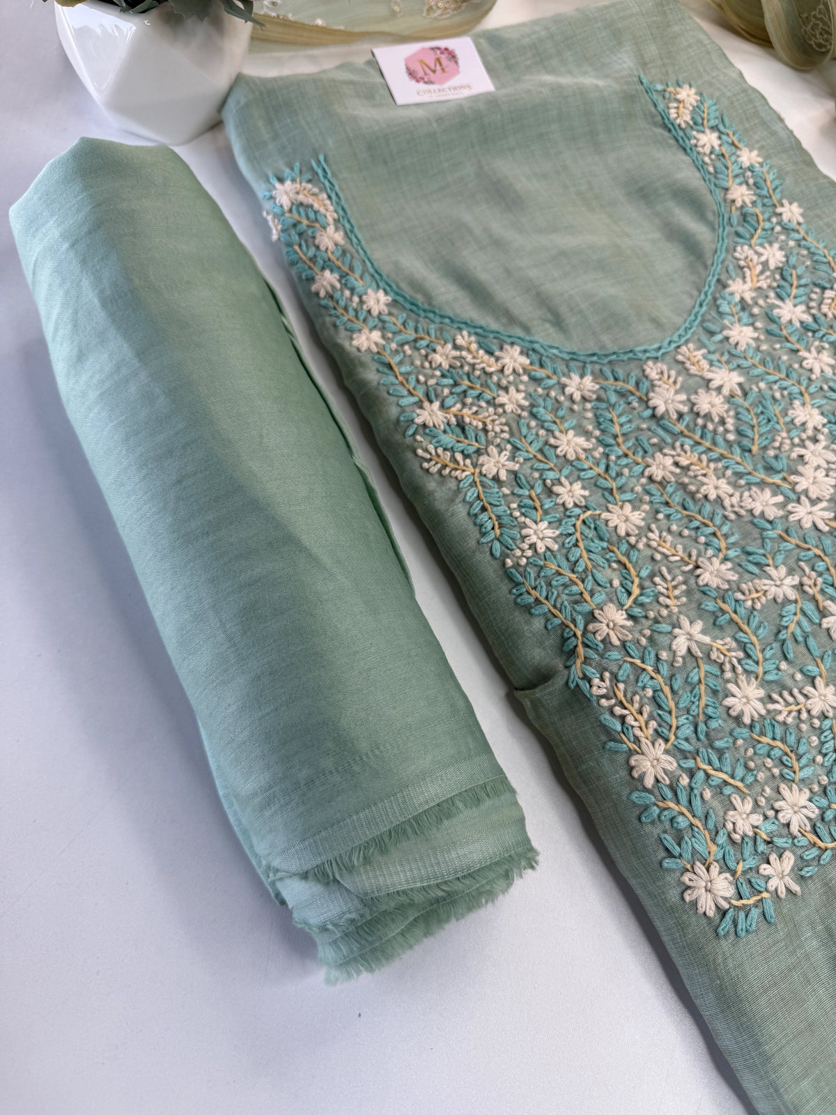 Cotton blended unstitched salwar set / RKF55