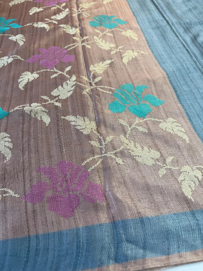 Soft Semi Tussar Saree/ D249