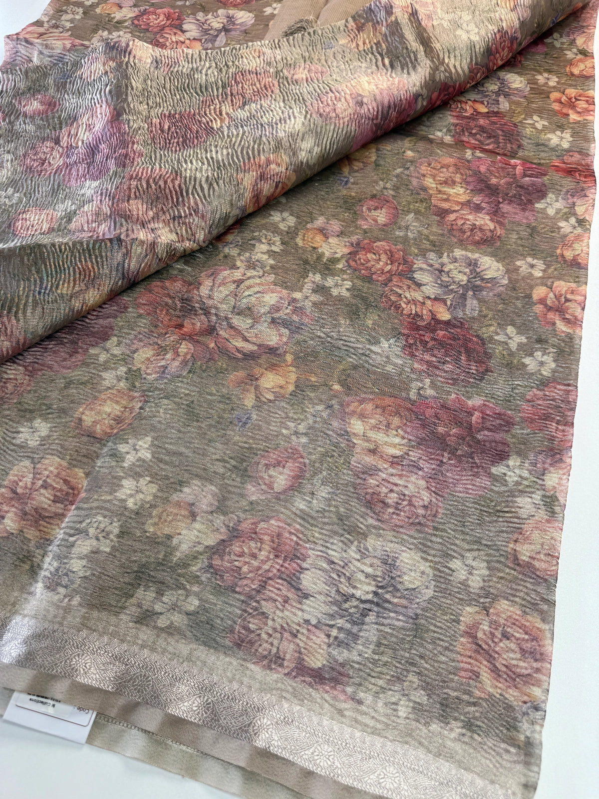 Crushed Tissue Saree / RU687