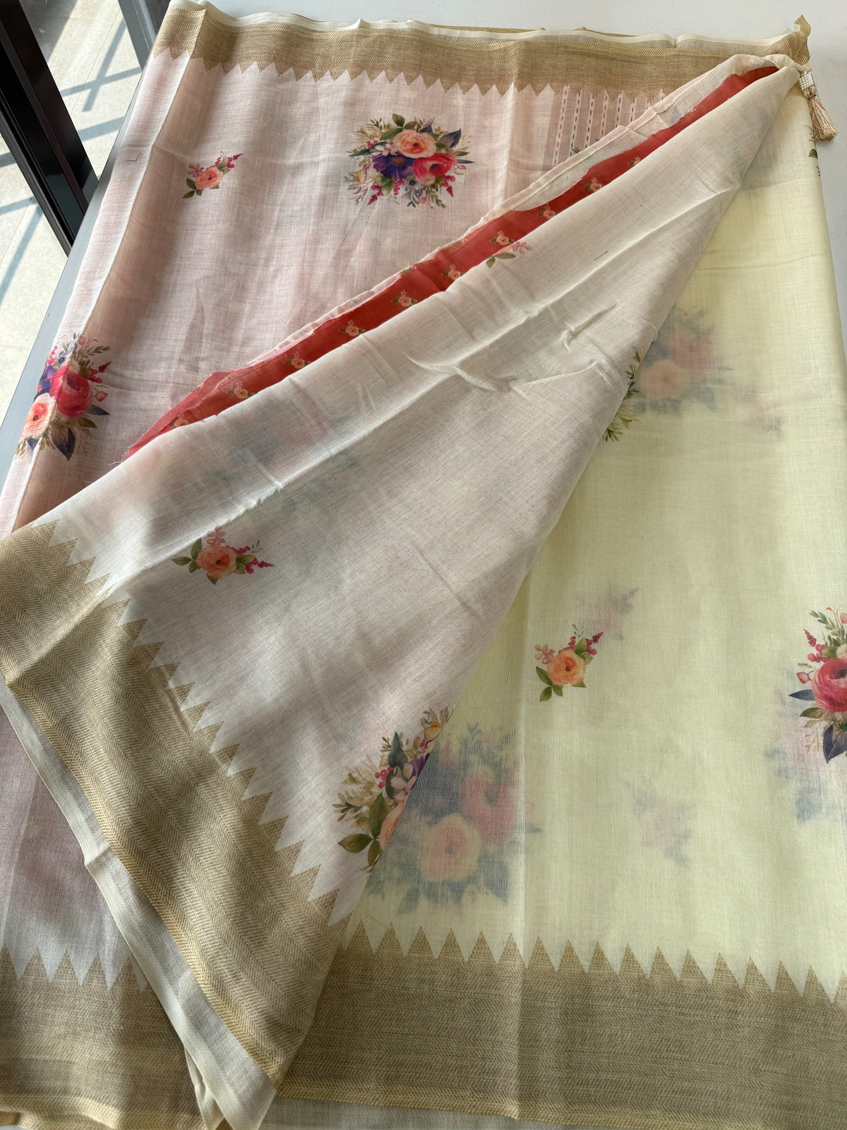 Soft cotton saree/ BL11