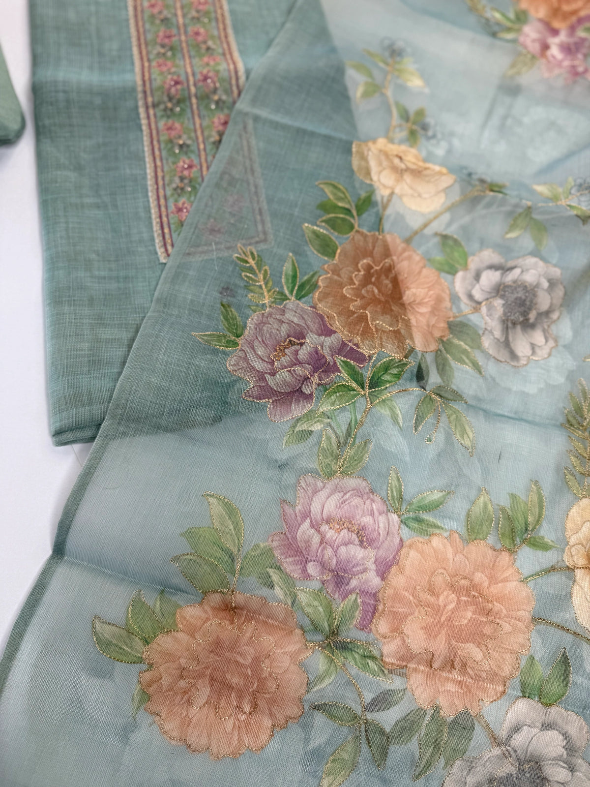 Linen Tissue blend unstitched salwar set / SU13