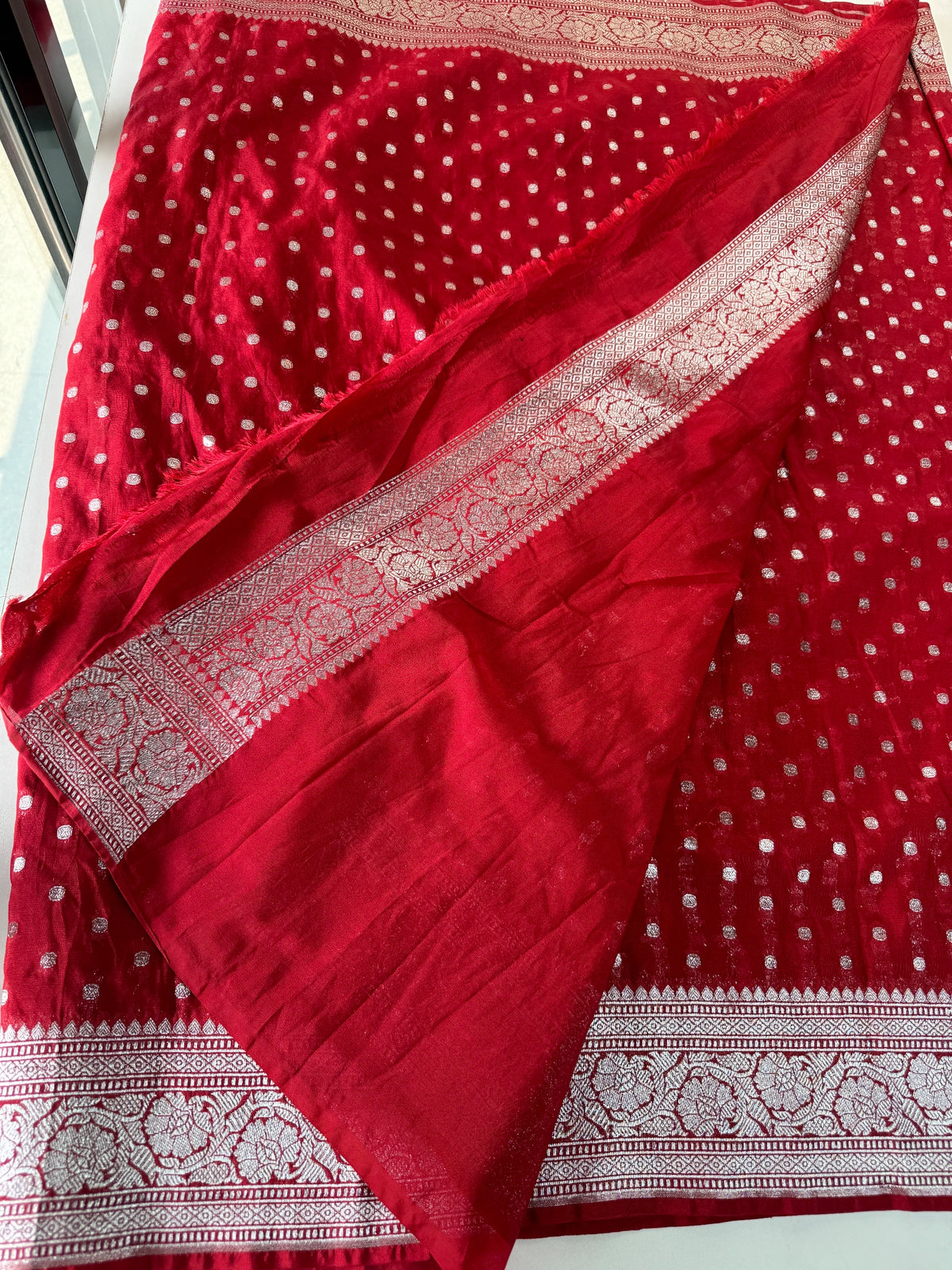 Banaras weaved semi silk saree/ MC324