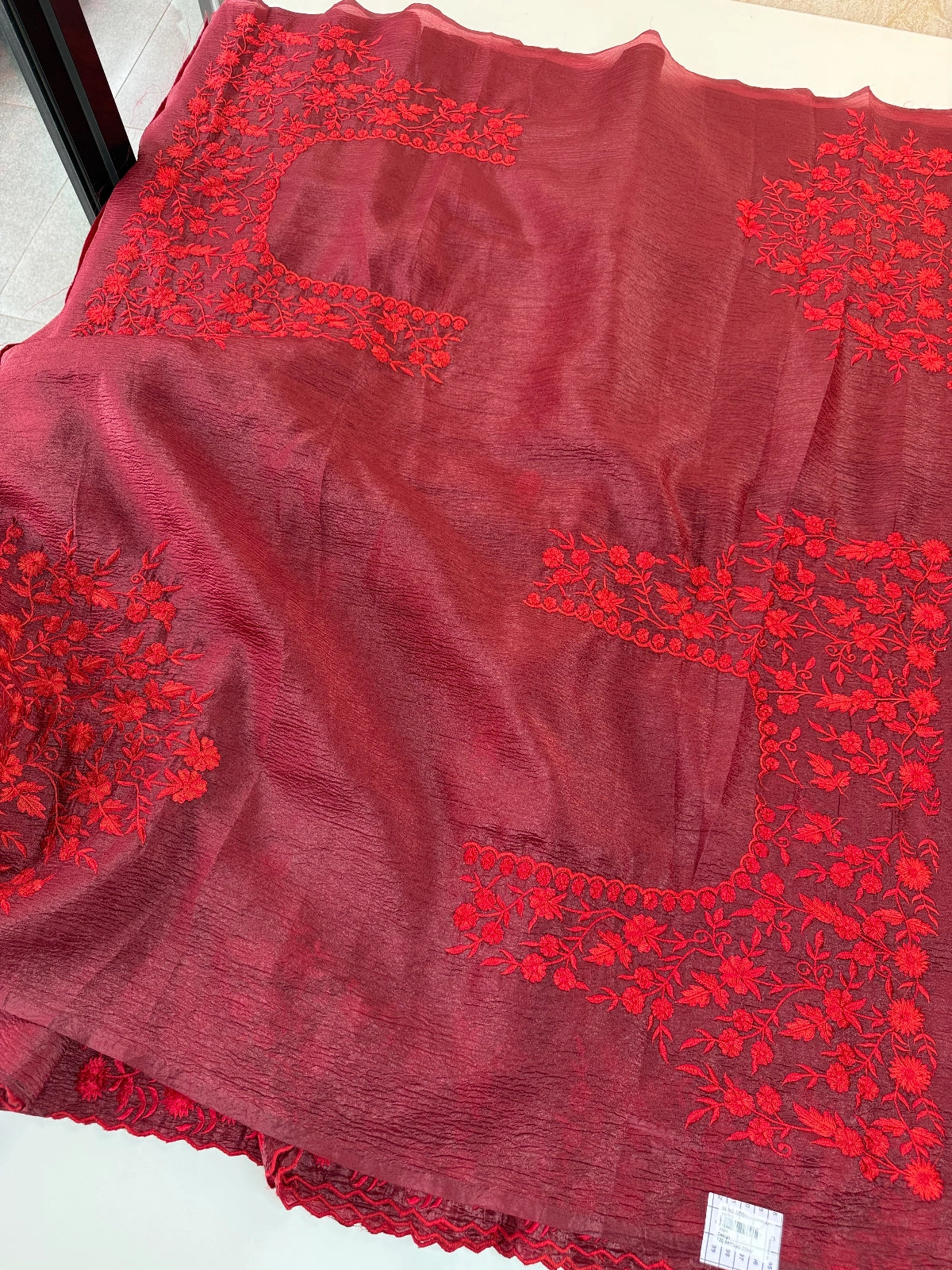 Crushed Crape Saree / SA3WD