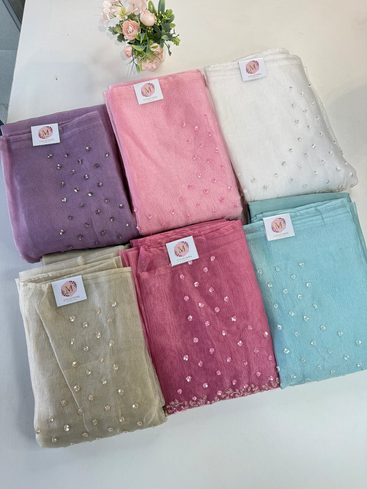 Crushed Tissue unstitched salwar set /298B
