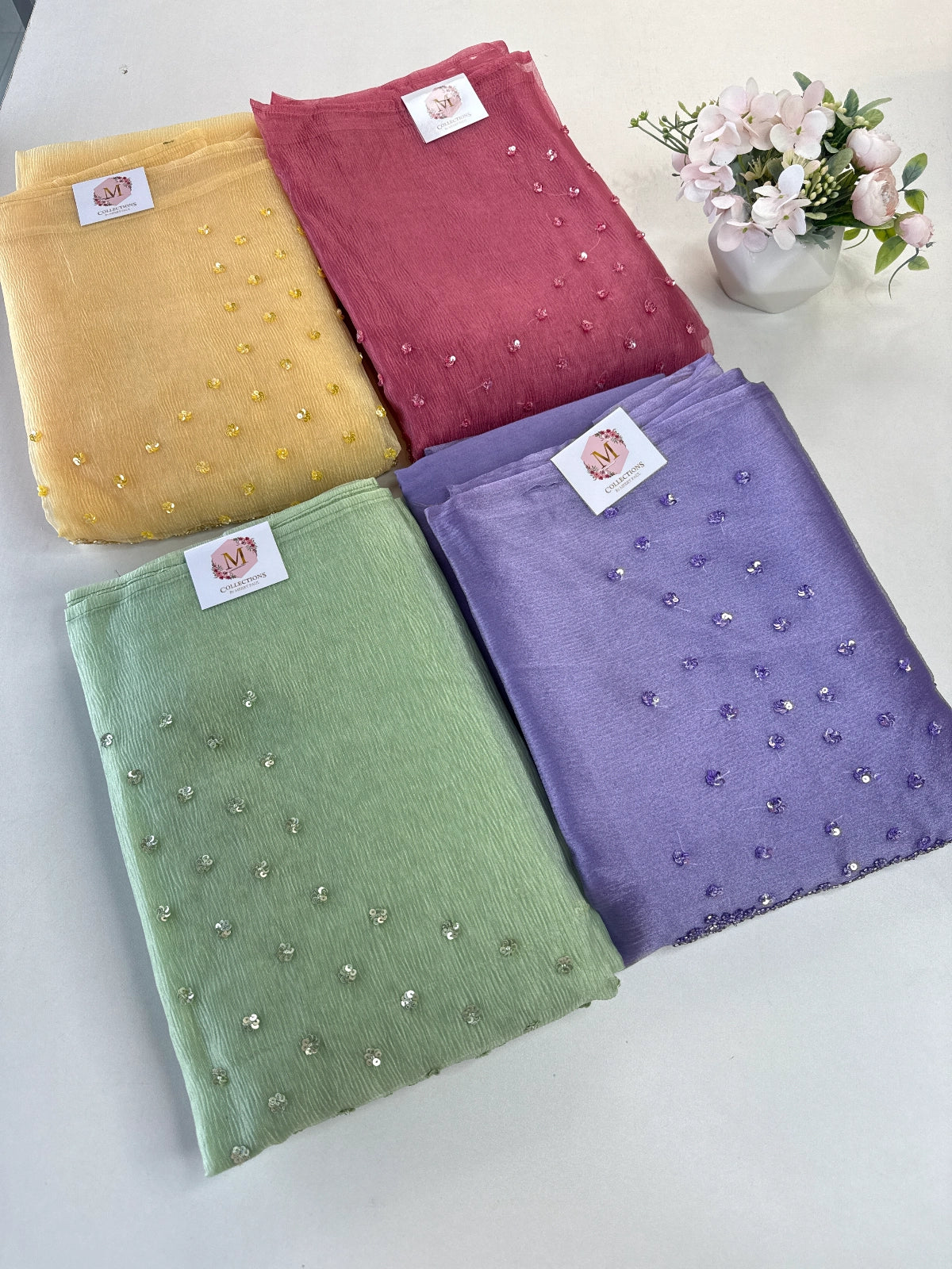 Crushed Tissue unstitched salwar set /298B