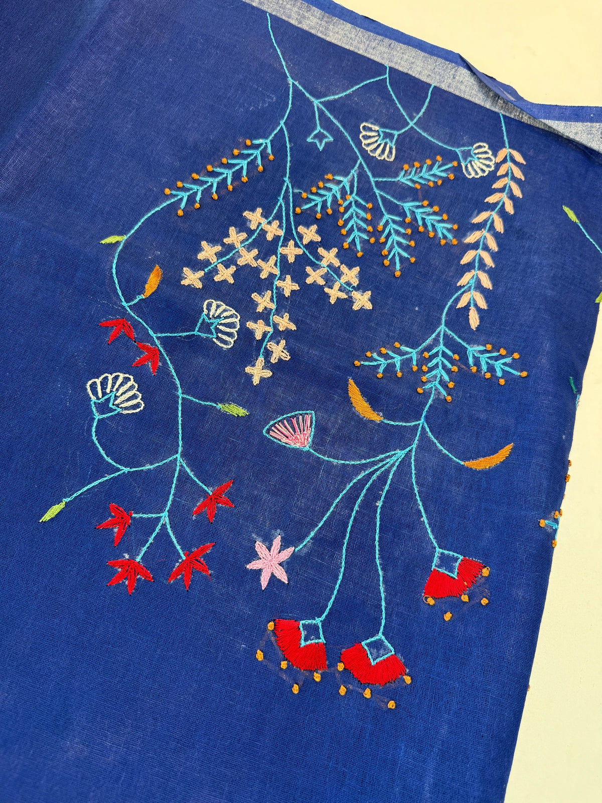 Cotton Linen Saree/ MC87