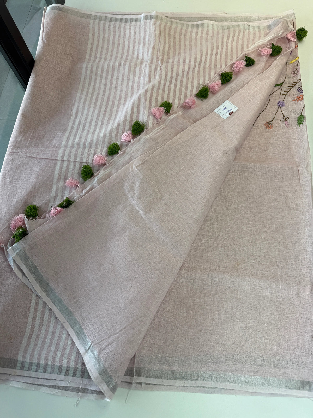 Cotton Linen Saree/ MC87