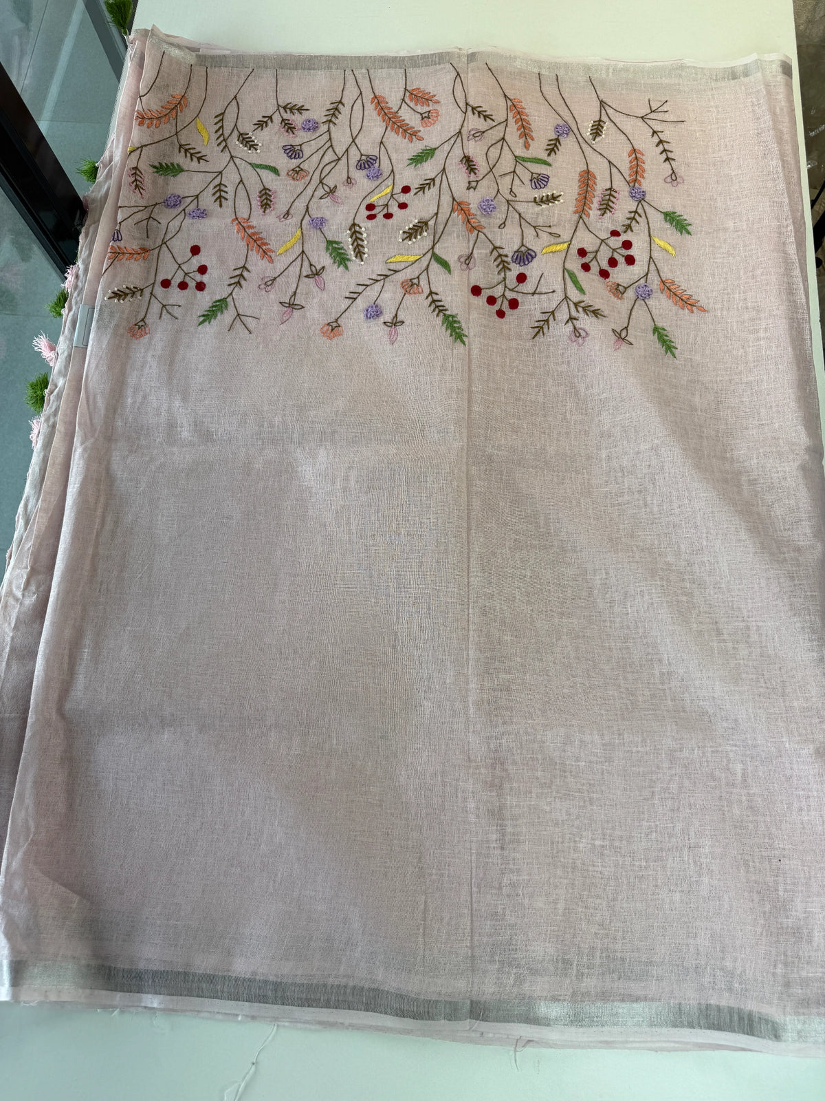 Cotton Linen Saree/ MC87