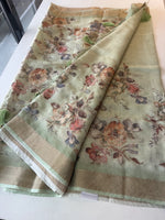 Tissue Linen Blend Saree/ C562