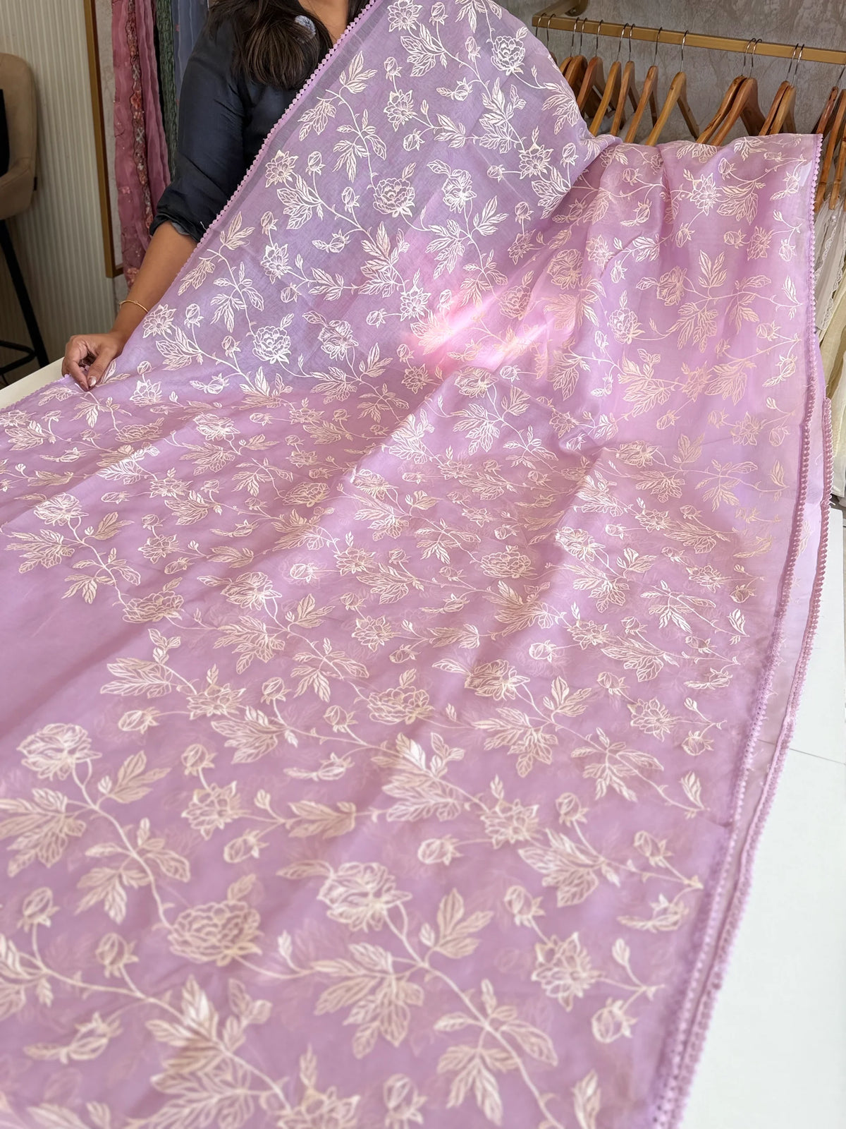 Premium blended Chanderi saree/ SRA50
