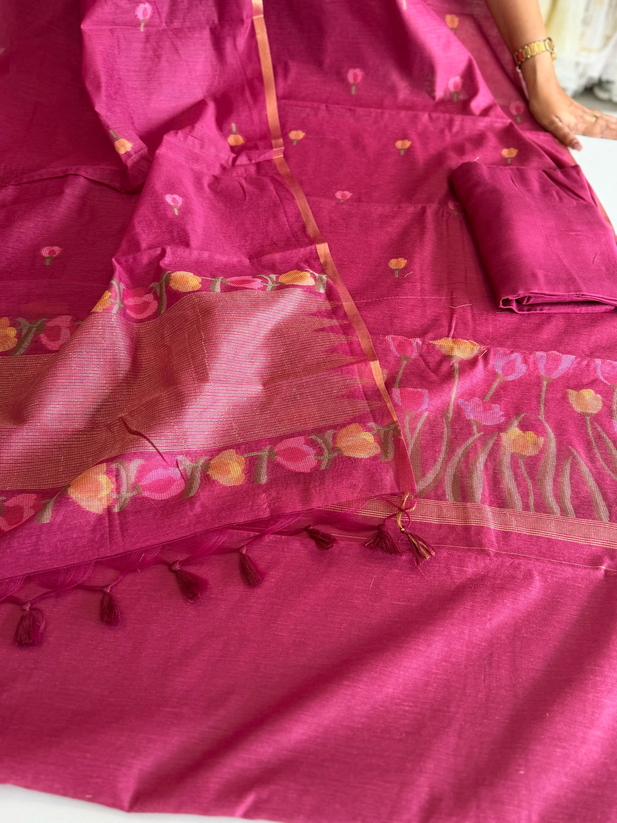 Soft Chanderi unstitched salwar set/ RSD105