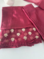 Glass Chanderi unstitched salwar set / U4903