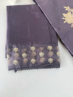 Glass Chanderi unstitched salwar set / U4903