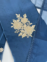 Glass Chanderi unstitched salwar set / U4903