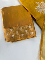 Glass Chanderi unstitched salwar set / U4903