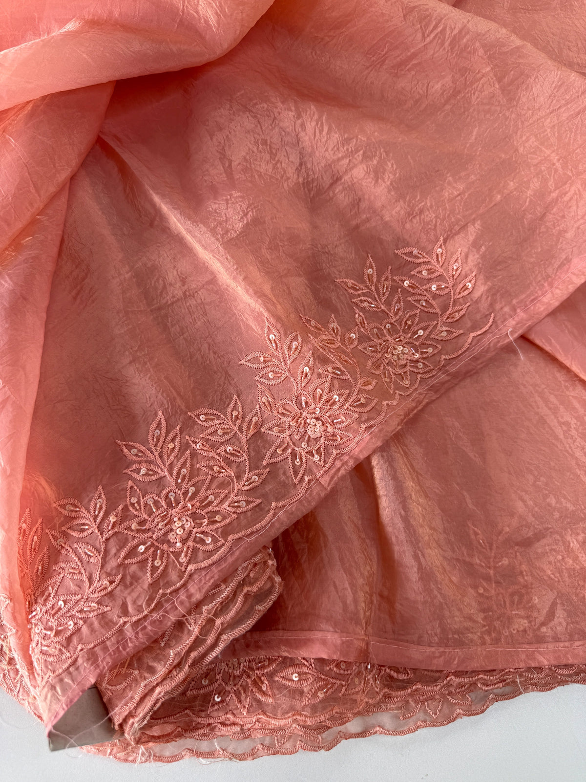 Crushed Organza Saree/ BJ3183