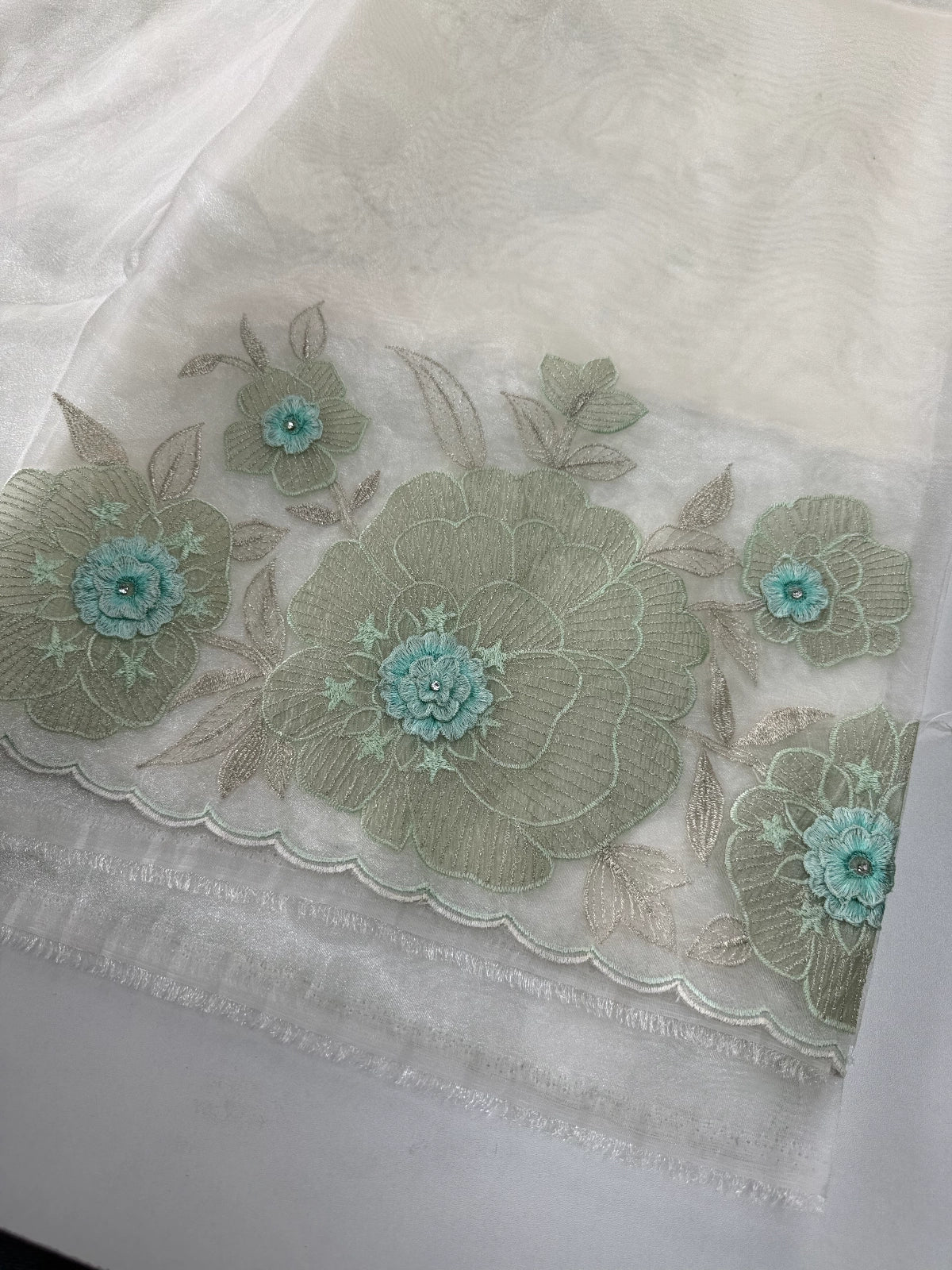 Glass Organza Saree/ HW328