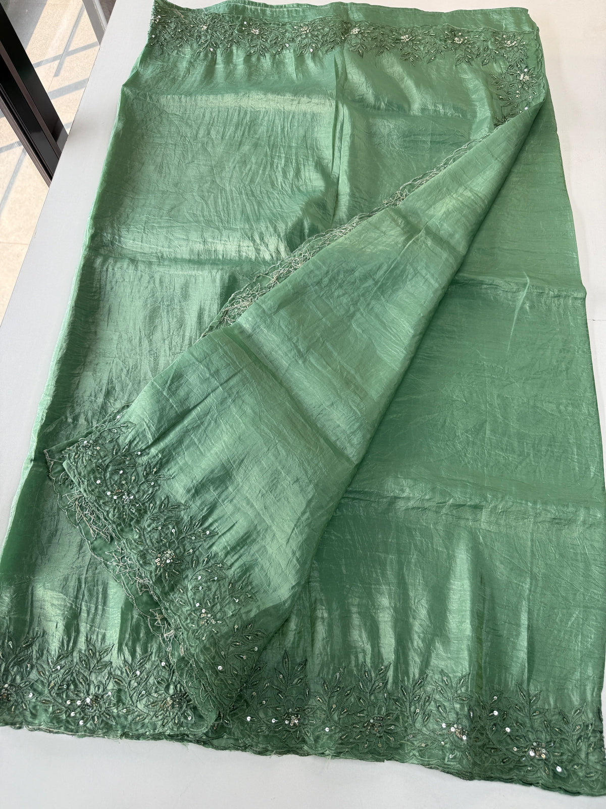Crushed Organza Saree/ BJ3183