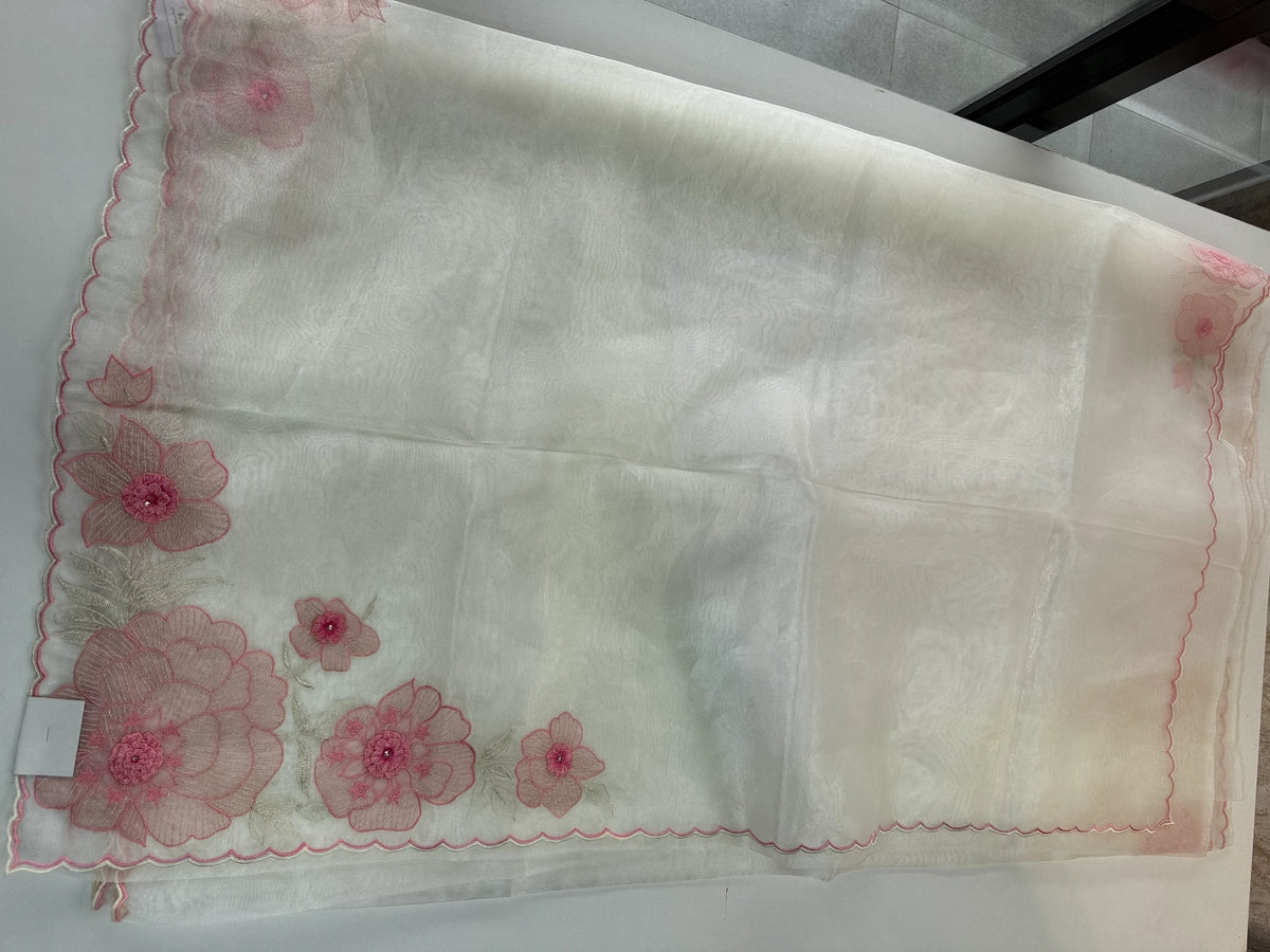 Glass Organza Saree/ HW328