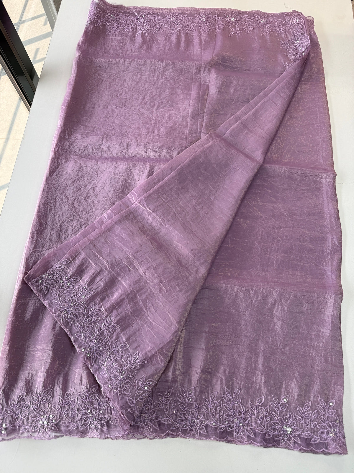 Crushed Organza Saree/ BJ3183