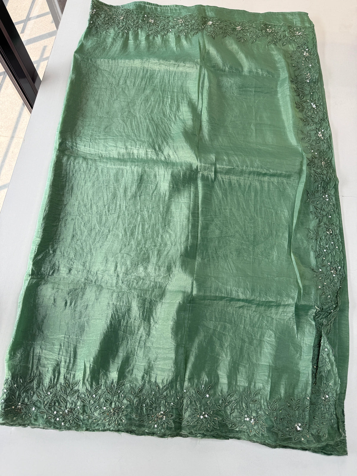 Crushed Organza Saree/ BJ3183