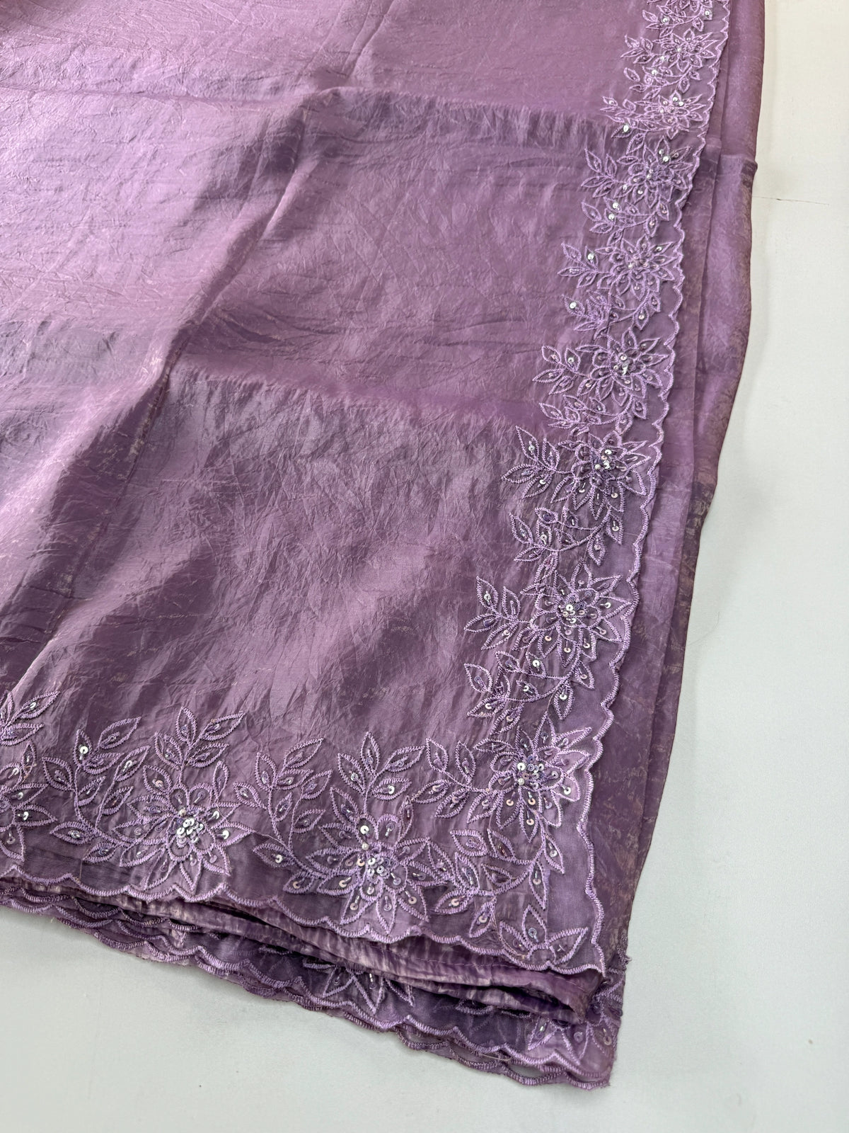 Crushed Organza Saree/ BJ3183