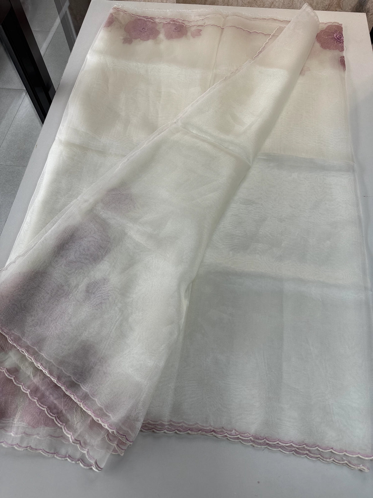 Glass Organza Saree/ HW328