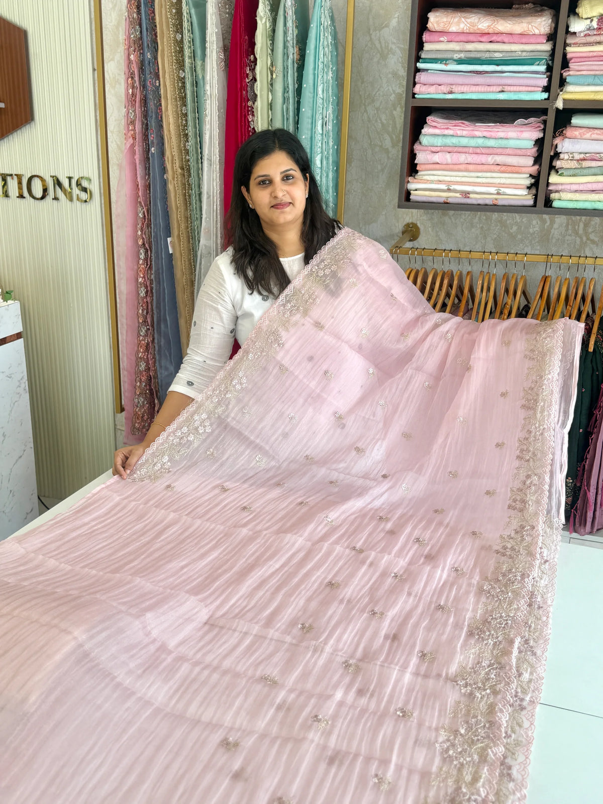 Organza blended saree/ BL924