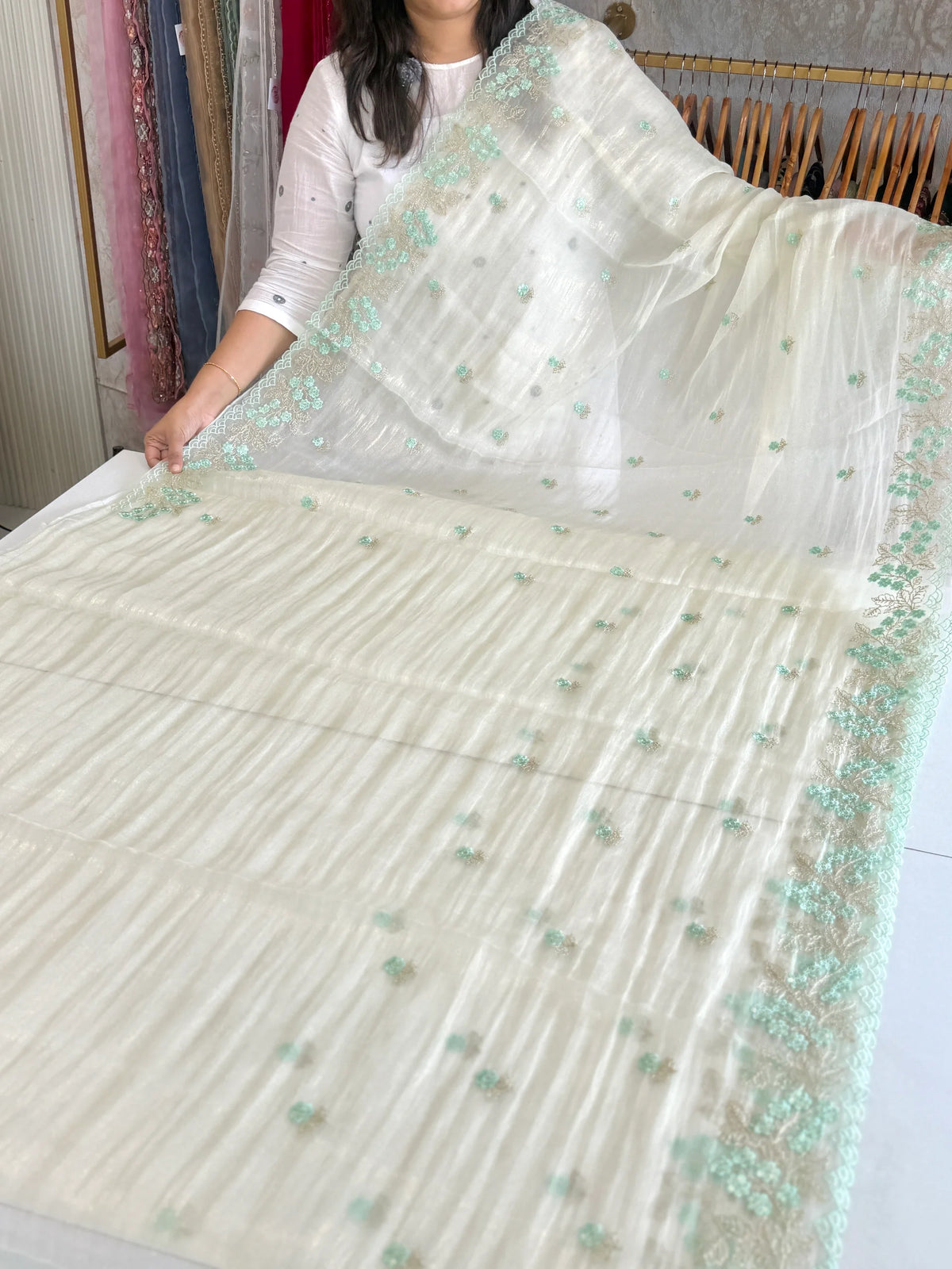 Organza blended saree/ BL924