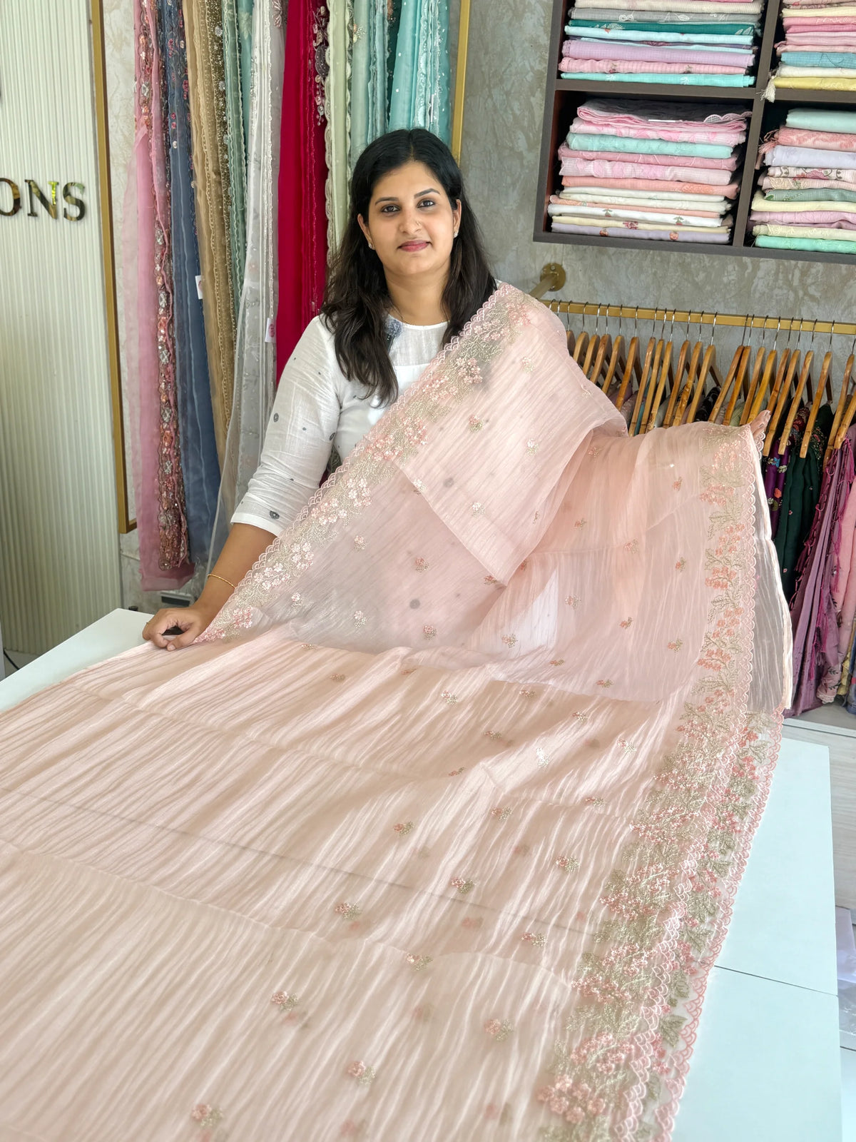 Organza blended saree/ BL924