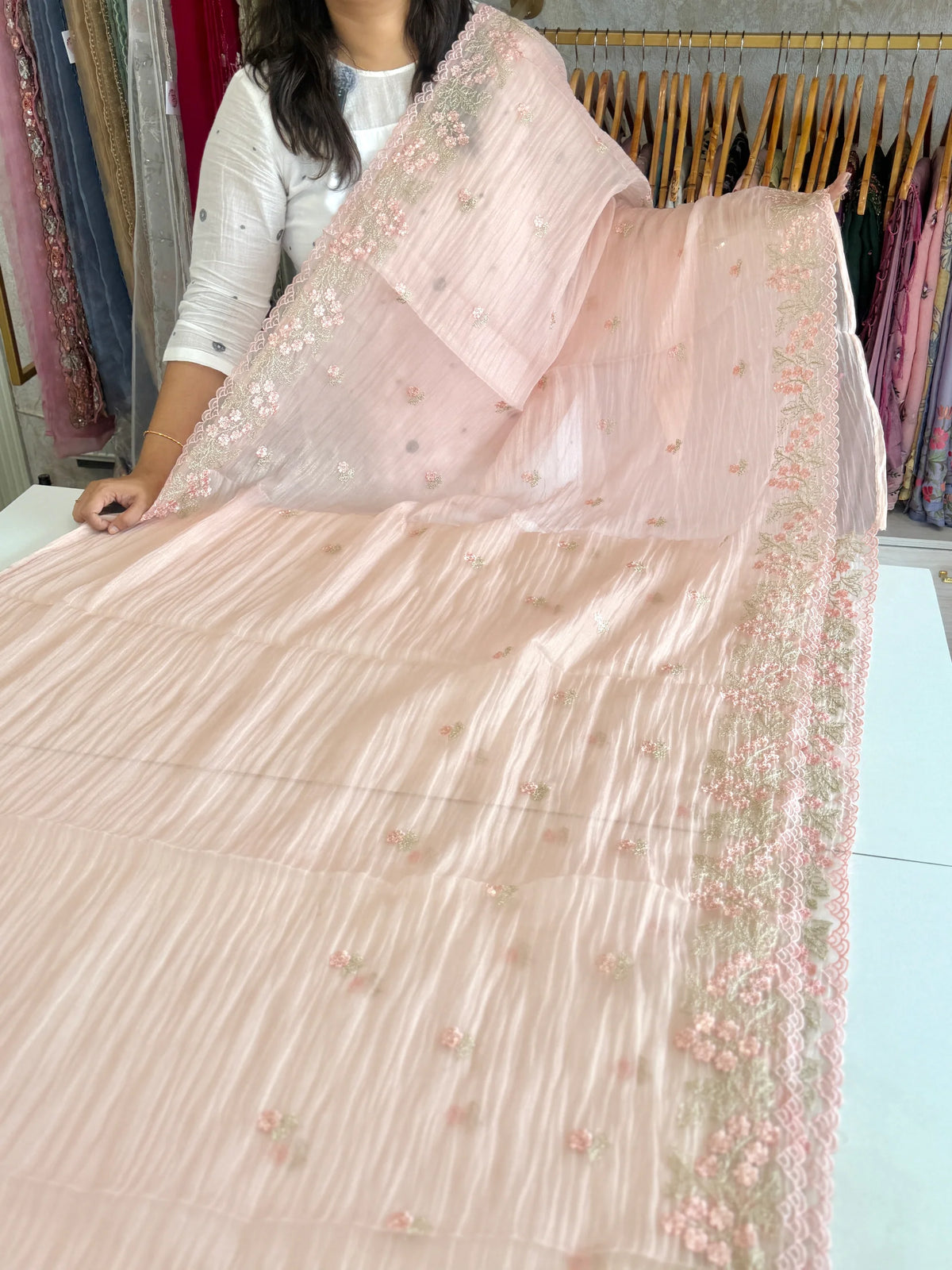 Organza blended saree/ BL924