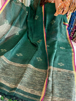Linen jamdhani unstitched salwar set /NC281